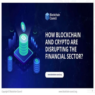 How blockchain and crypto are disrupting the financial sector