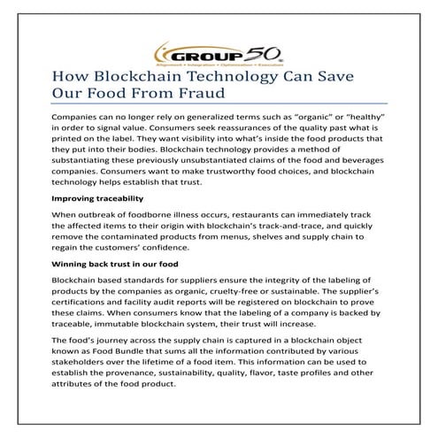 How blockchain technology can save our food from fraud
