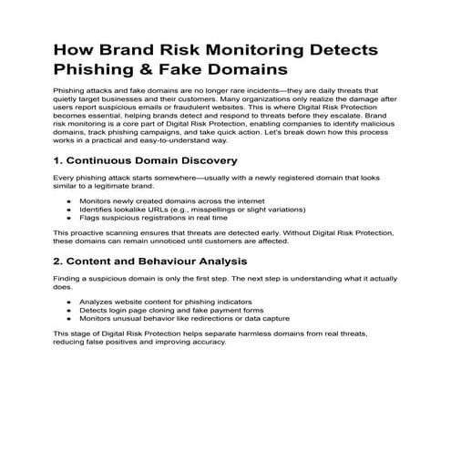 How Brand Risk Monitoring Detects Phishing & Fake Domains to Protect ...