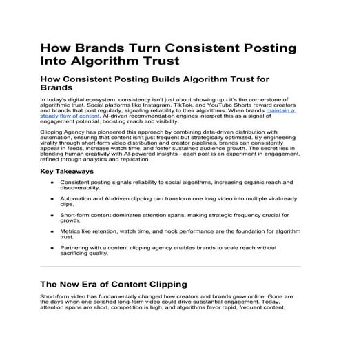 How Brands Turn Consistent Posting Into Algorithm Trust.docx