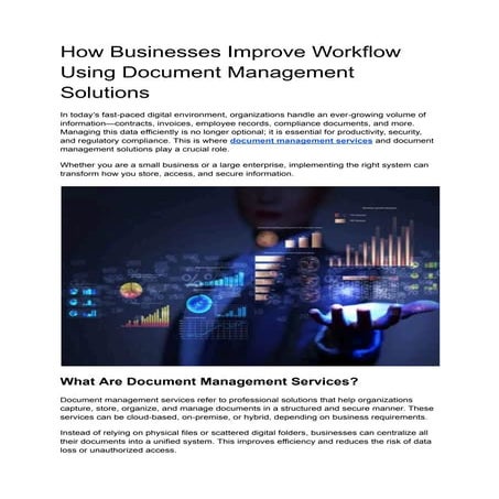 What is Document Management | PDF