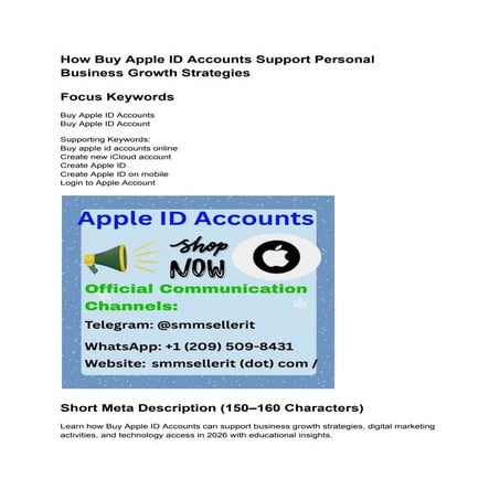 Creating an Apple AccountCreating an Apple AccountCreating an Apple ...