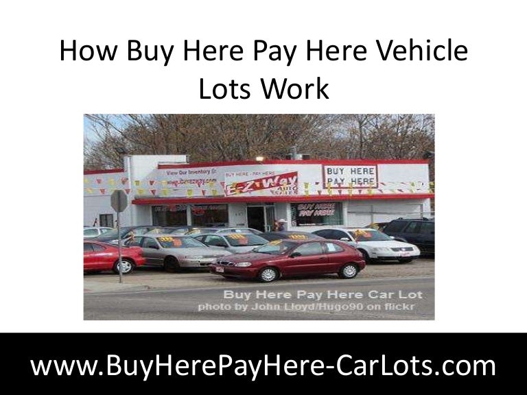 how do buy here pay here car lots work