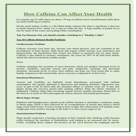 How caffeine can affect your health | PDF