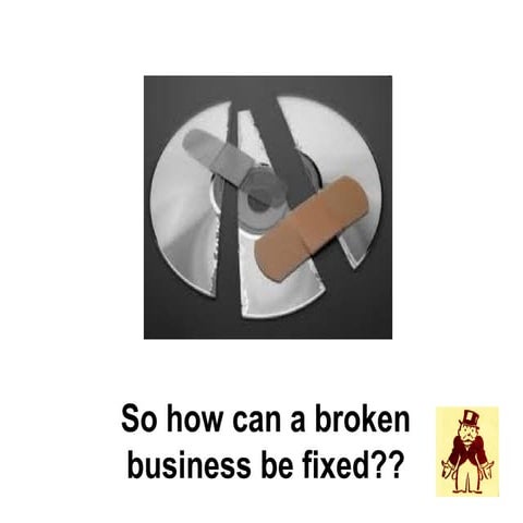 How can a broken business be fixed?