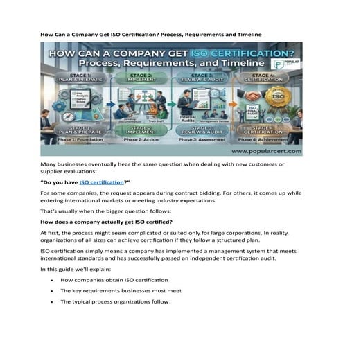 A COMPREHENSIVE GUIDE OF ISO CERTIFICATION | PPTX