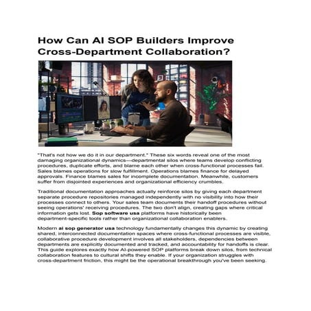 How Can AI-Powered SOP Tools Improve Internal Audits? | PDF