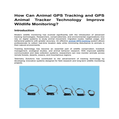 Gps wildlife | PPTX