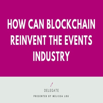 How can blockchain reinvent the events industry