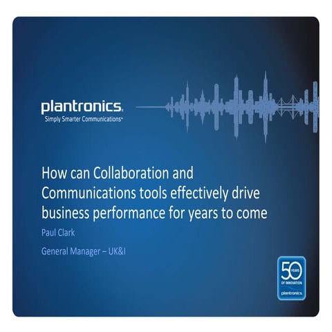 How can collaboration and communications tools effectively drive business per...