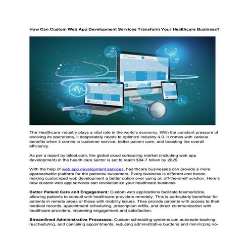 How Can Custom Web App Development Services Transform Your Healthcare Business.pdf
