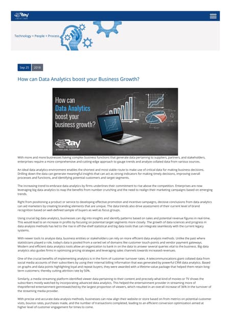How can data analytics boost your business growth