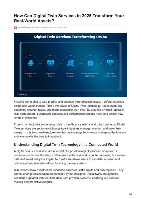Digital Twin | PPTX | Business | Business and Finance