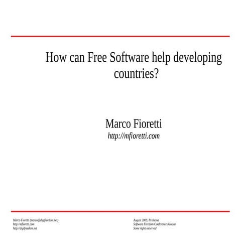 How can Free Software help developing countries?