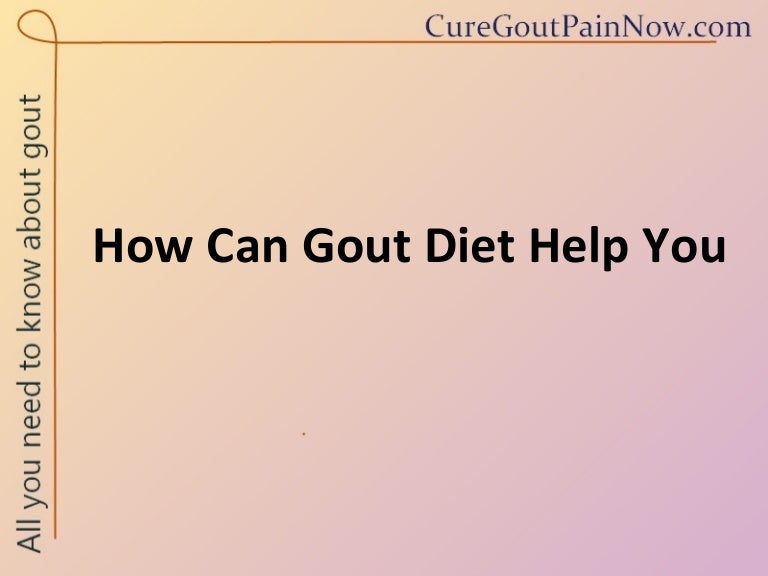 how can gout diet help you