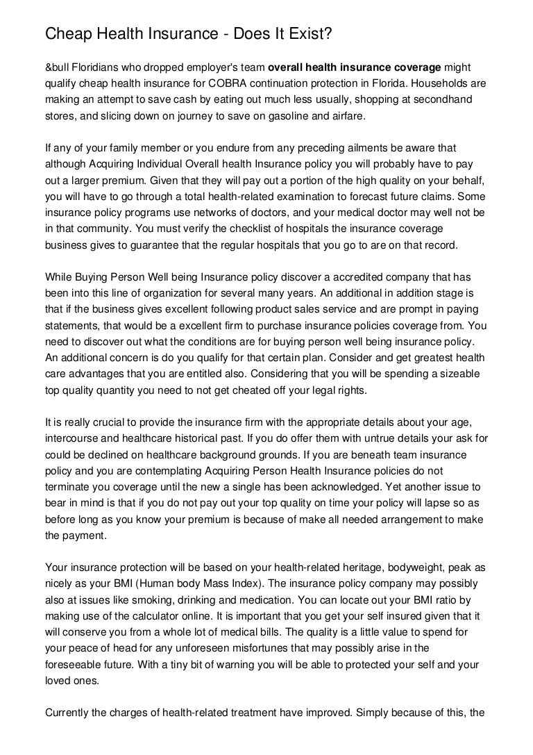 how can i get cheap health insurance