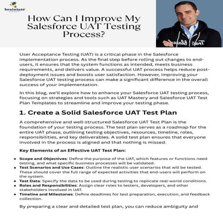 How Can I Improve My Salesforce UAT Testing Process