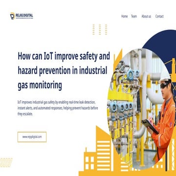 How can IoT improve safety and hazard prevention in industrial gas ...