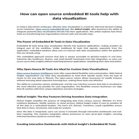 How can open source embedded BI tools help with data visualization.docx