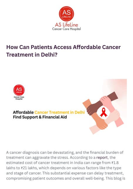 AS LifeLine Infographics cancer care treatment | PDF