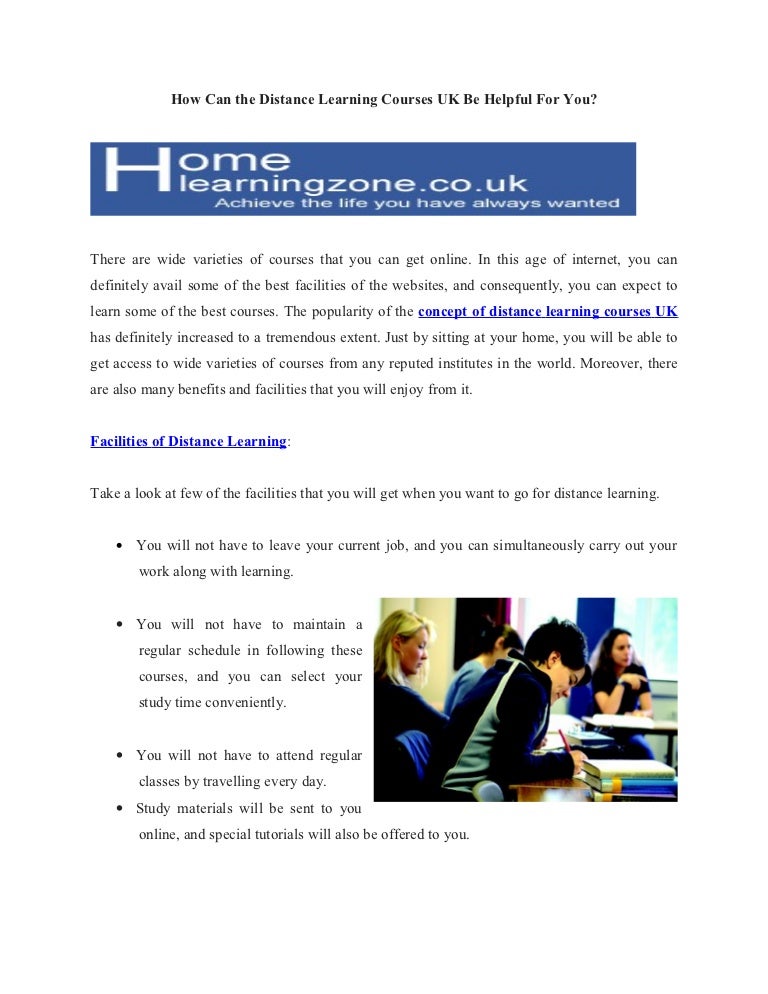 How Can the Distance Learning Courses UK Be Helpful For You?