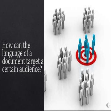 How can the language of a document target