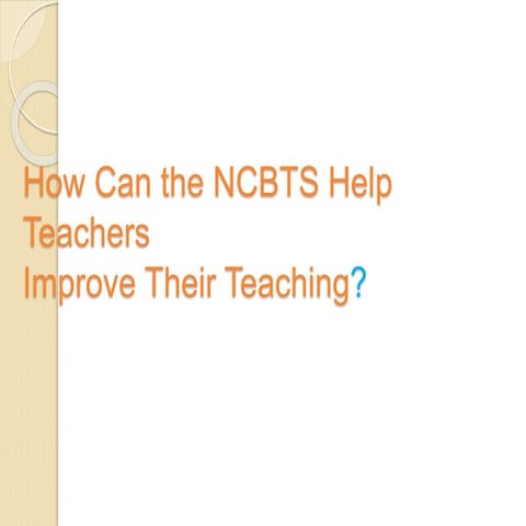 How can the ncbts help teachers