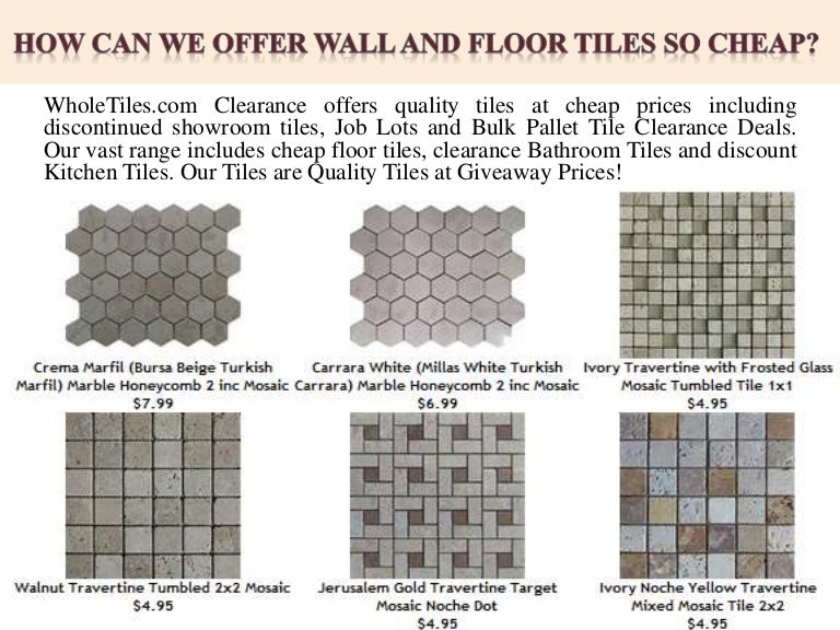How Can We Offer Wall And Floor Tiles So Cheap