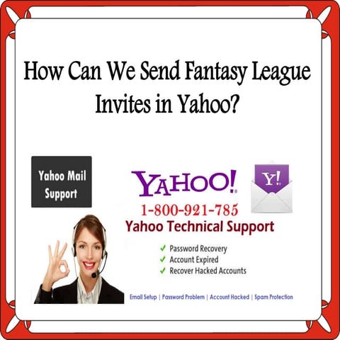 How can we send fantasy league invites in Yahoo? | PPTX