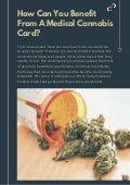 How can you benefit from a medical cannabis card 