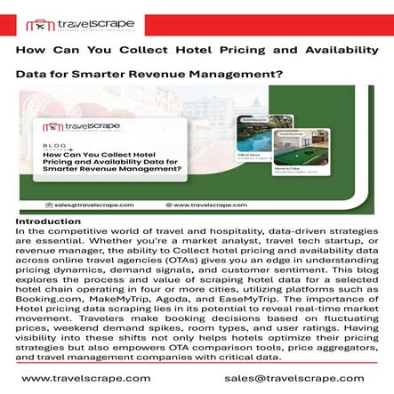 How Can You Collect Hotel Pricing and Availability Data for Smarter ...