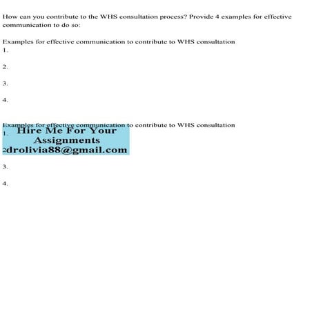 How can you contribute to the WHS consultation process Provide 4 ex.pdf