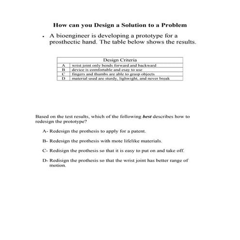 How can you design a solution to a problem