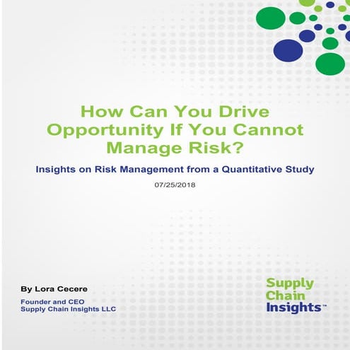How Can You Drive Opportunity If You Cannot Manage Risk?