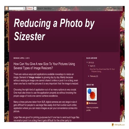 Photo resizing tutorial | PPT