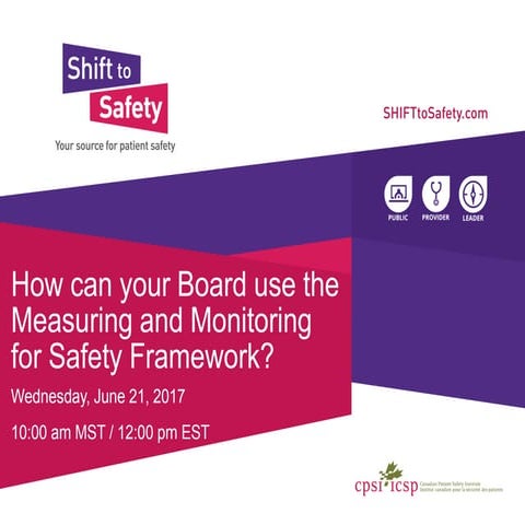 How can your board use the measuring and monitoring for safety framework