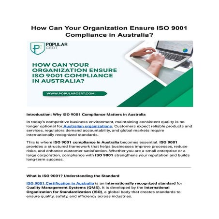 Comprehensive Guide to ISO 9001 Quality Management Compliance in ...