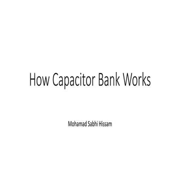 How capacitor bank works