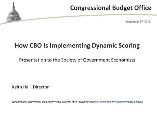 How CBO is Implementing Dynamic Sco...
