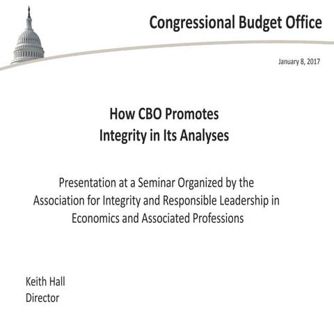 How CBO Promotes Integrity in Its Analyses