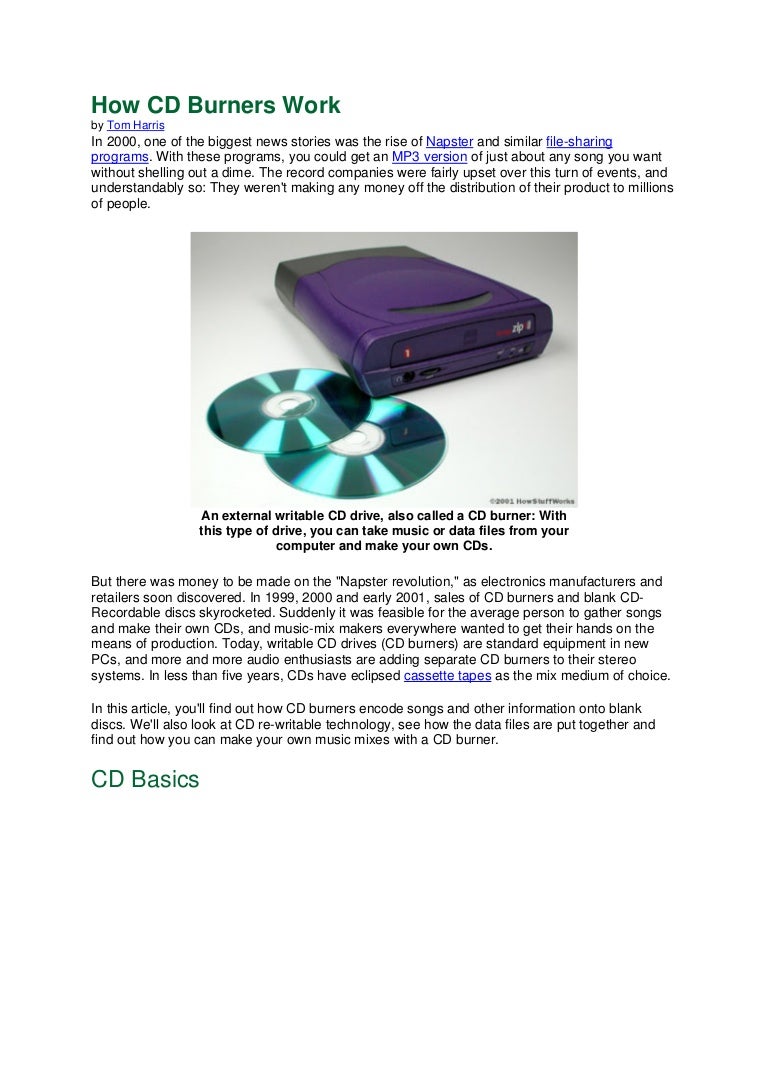 How cd burners work