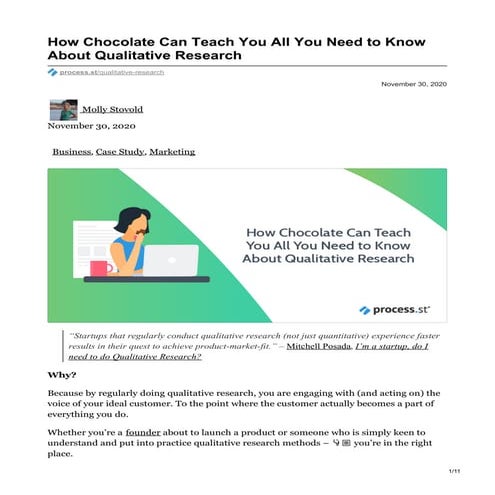 Is Chocolate Your Key to Understanding Qualitative Research? 