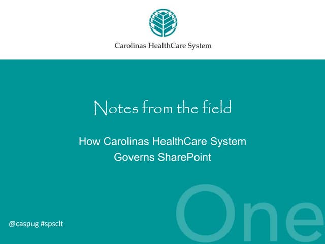 How Carolinas HealthCare System Gov...