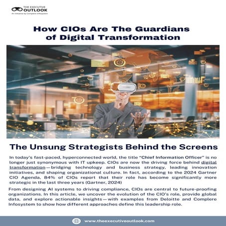 How CIOs Are The Guardians of Digital Transformation | PDF