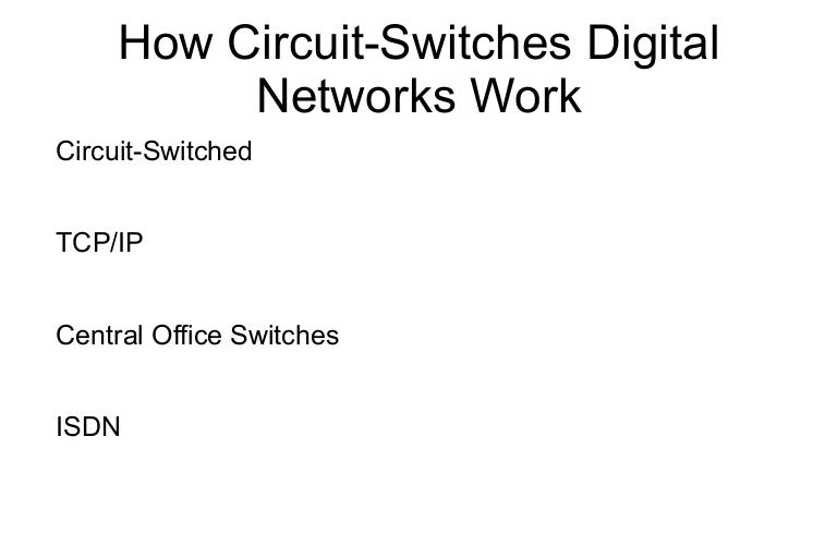 How circuit switches