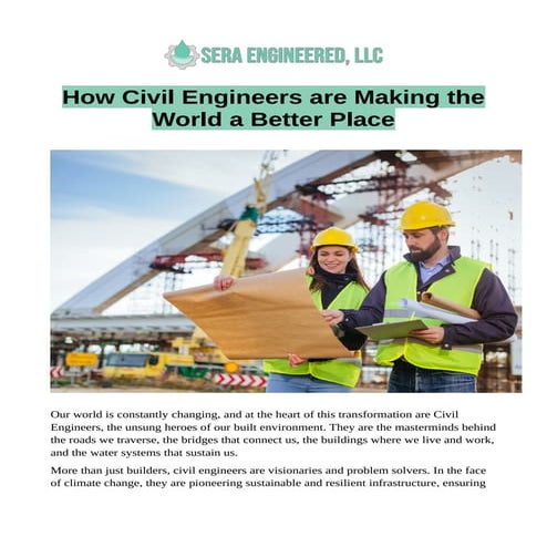 How Civil Engineers are Making the World a Better Place
