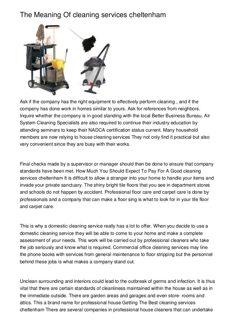 names of cleaning services