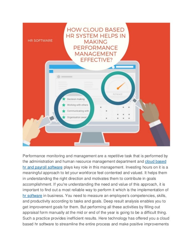How cloud based hr system helps in making performance management effe…