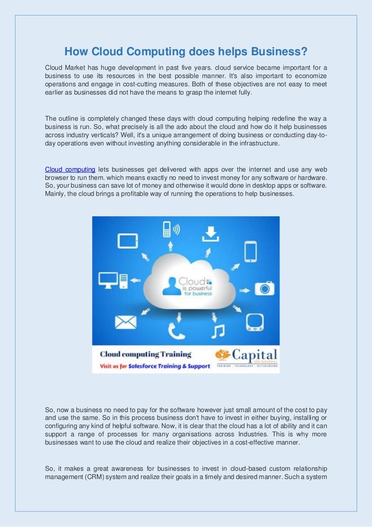 How cloud computing does helps Business?