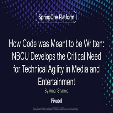 How Code was Meant to be Written: NBCU Develops the Critical Need for Technic...